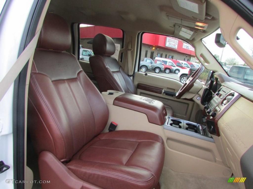 2012 F350 Super Duty King Ranch Crew Cab 4x4 - Oxford White / Chaparral Leather photo #17