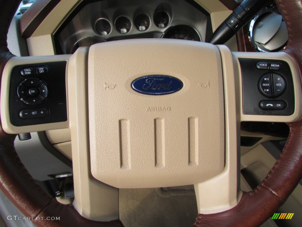 2012 F350 Super Duty King Ranch Crew Cab 4x4 - Oxford White / Chaparral Leather photo #33