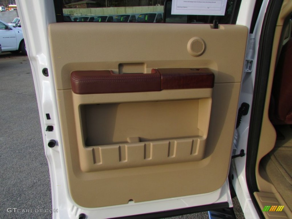2012 F350 Super Duty King Ranch Crew Cab 4x4 - Oxford White / Chaparral Leather photo #42