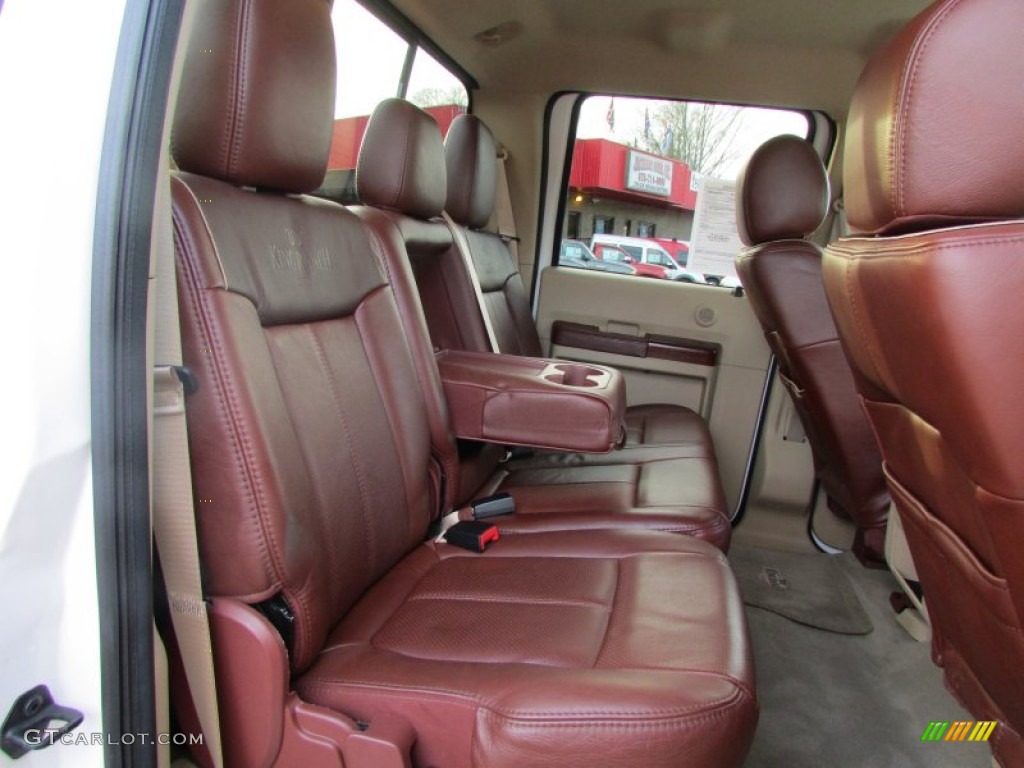 2012 F350 Super Duty King Ranch Crew Cab 4x4 - Oxford White / Chaparral Leather photo #48