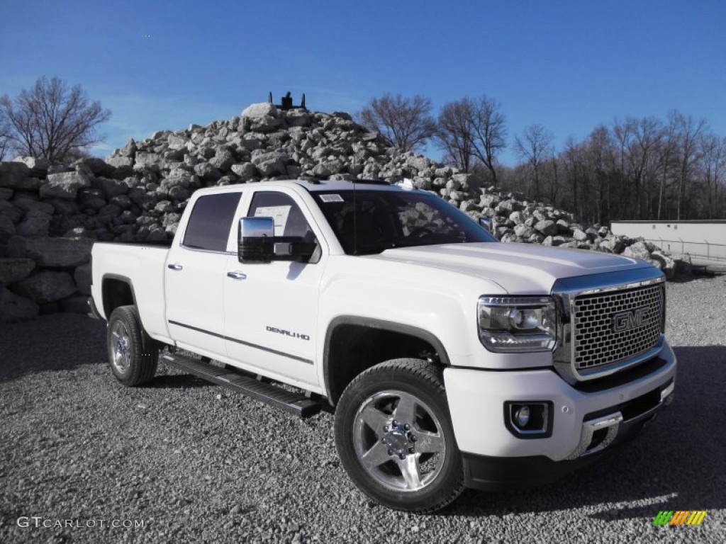 2015 Sierra 2500HD Denali Crew Cab 4x4 - Summit White / Cocoa/Dune photo #1