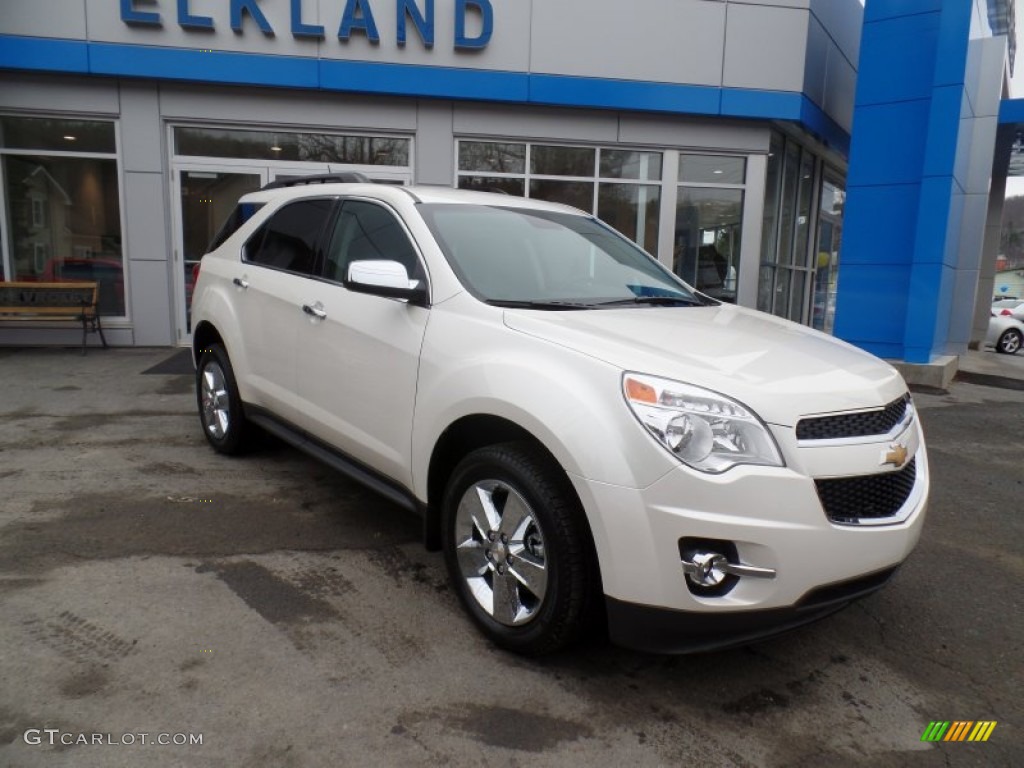 2015 Equinox LT AWD - White Diamond Tricoat / Brownstone/Jet Black photo #1