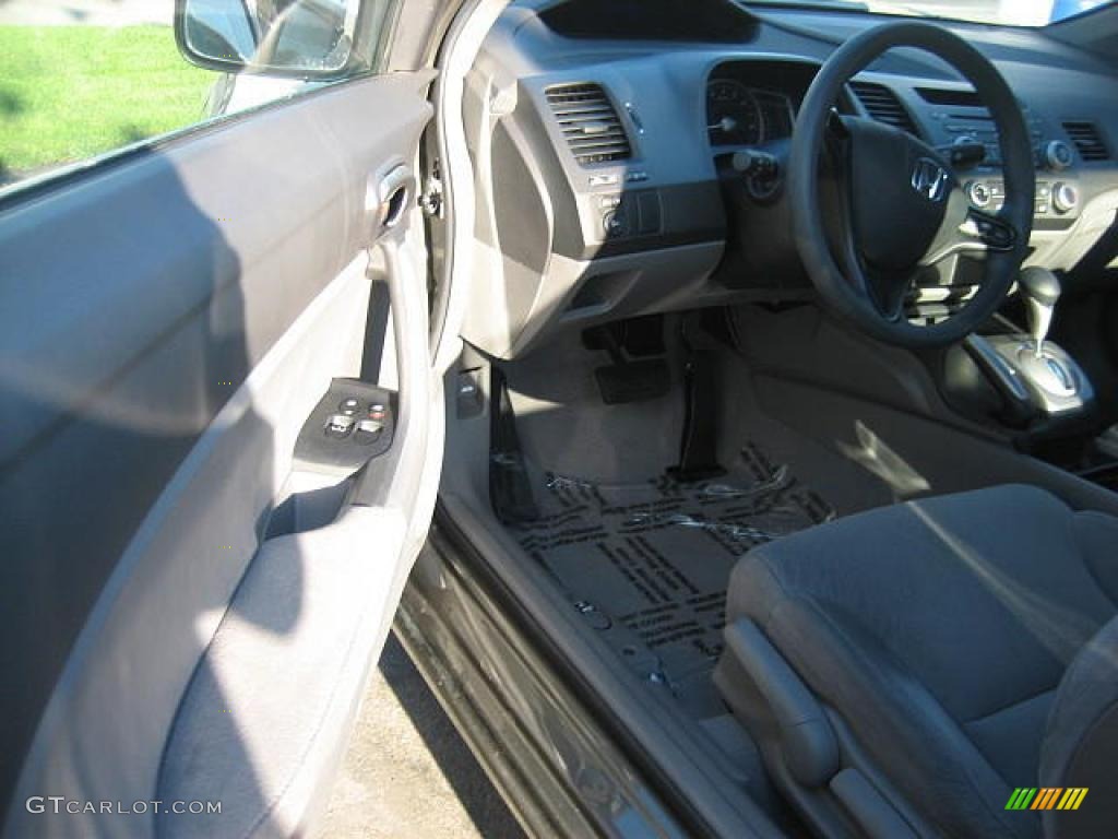 2006 Civic LX Coupe - Galaxy Gray Metallic / Ivory photo #4