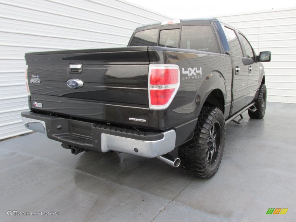 2014 F150 XLT SuperCrew 4x4 - Tuxedo Black / Steel Grey photo #4