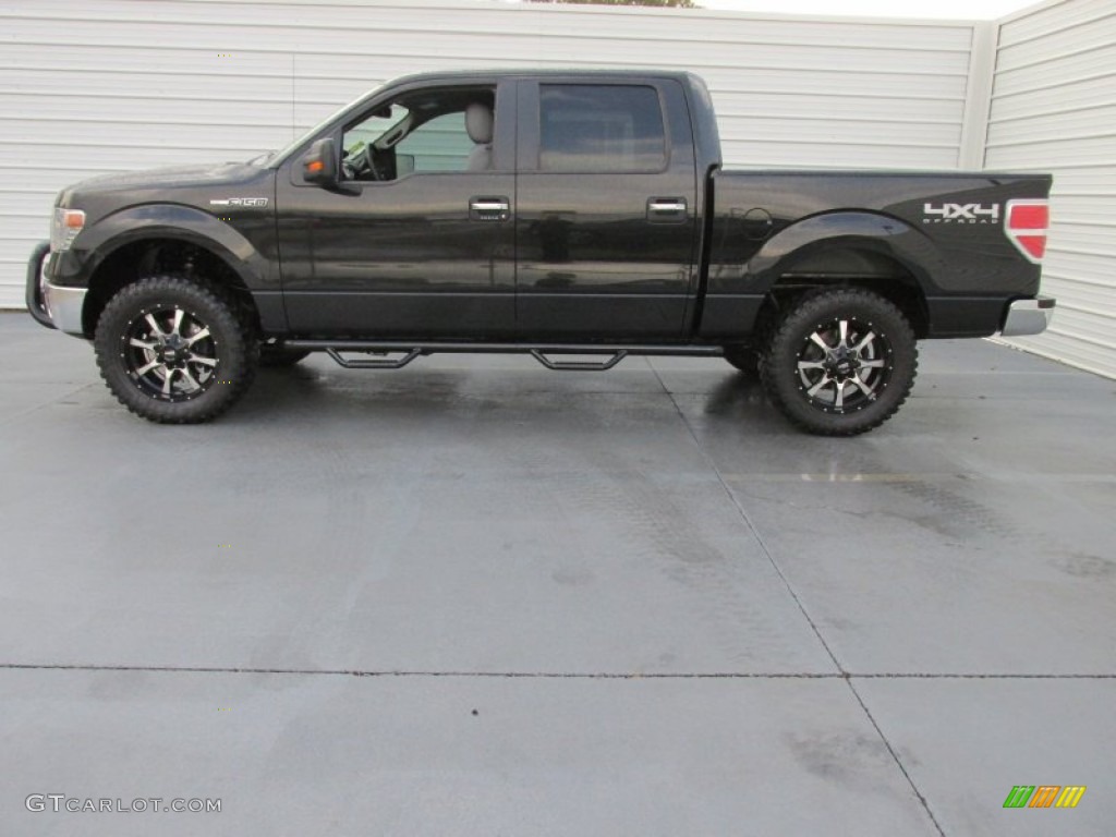 2014 F150 XLT SuperCrew 4x4 - Tuxedo Black / Steel Grey photo #6