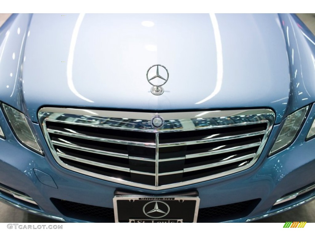 2012 E 350 4Matic Sedan - Quartz Blue Metallic / Almond/Mocha photo #11