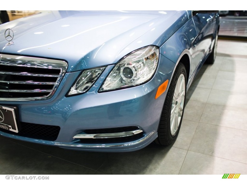 2012 E 350 4Matic Sedan - Quartz Blue Metallic / Almond/Mocha photo #12