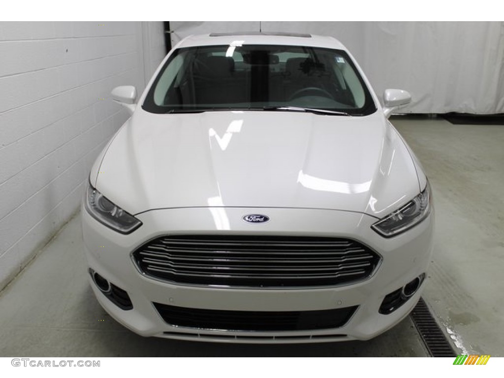 2015 Fusion Titanium AWD - White Platinum Metallic / Charcoal Black photo #3