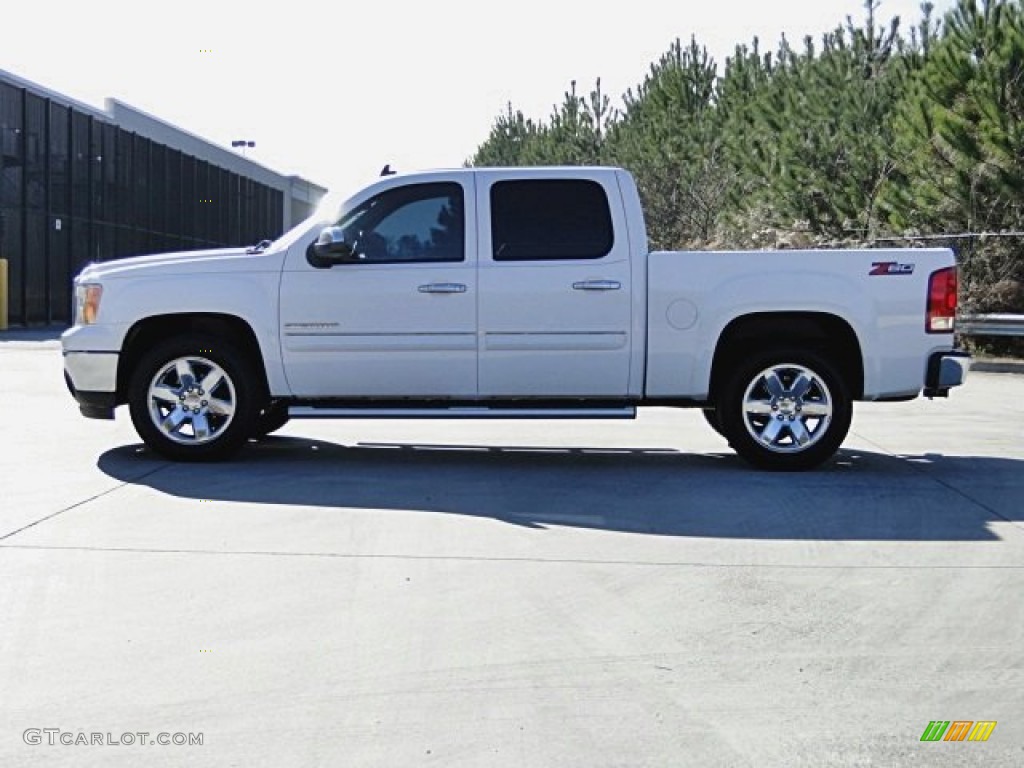 2012 Sierra 1500 SLE Crew Cab - Summit White / Ebony photo #7