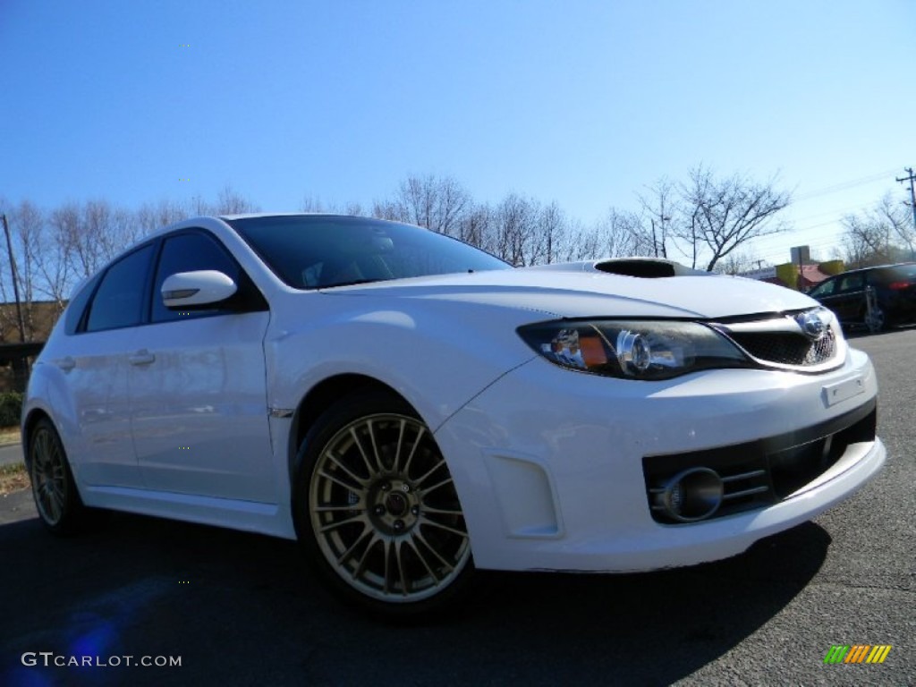 2008 Impreza WRX STi - Aspen White / Carbon Black/Graphite Gray Alcantara photo #3