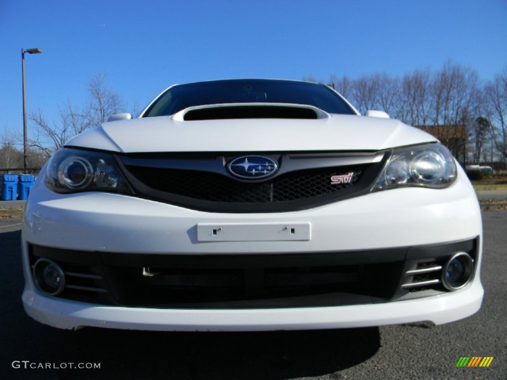 2008 Impreza WRX STi - Aspen White / Carbon Black/Graphite Gray Alcantara photo #4