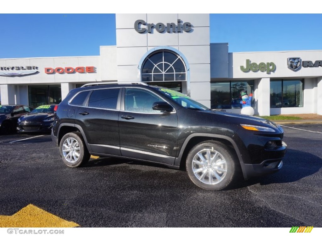 2015 Cherokee Limited - Brilliant Black Crystal Pearl / Black photo #1