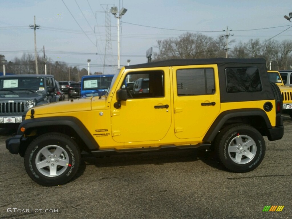 Baja Yellow 2015 Jeep Wrangler Unlimited Sport S 4x4 Exterior Photo #99964290