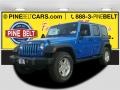 Hydro Blue Pearl 2015 Jeep Wrangler Unlimited Sport S 4x4