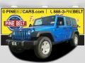 2015 Hydro Blue Pearl Jeep Wrangler Unlimited Sport S 4x4  photo #1