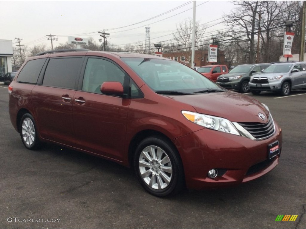 2011 Sienna Limited AWD - Salsa Red Pearl / Light Gray photo #3