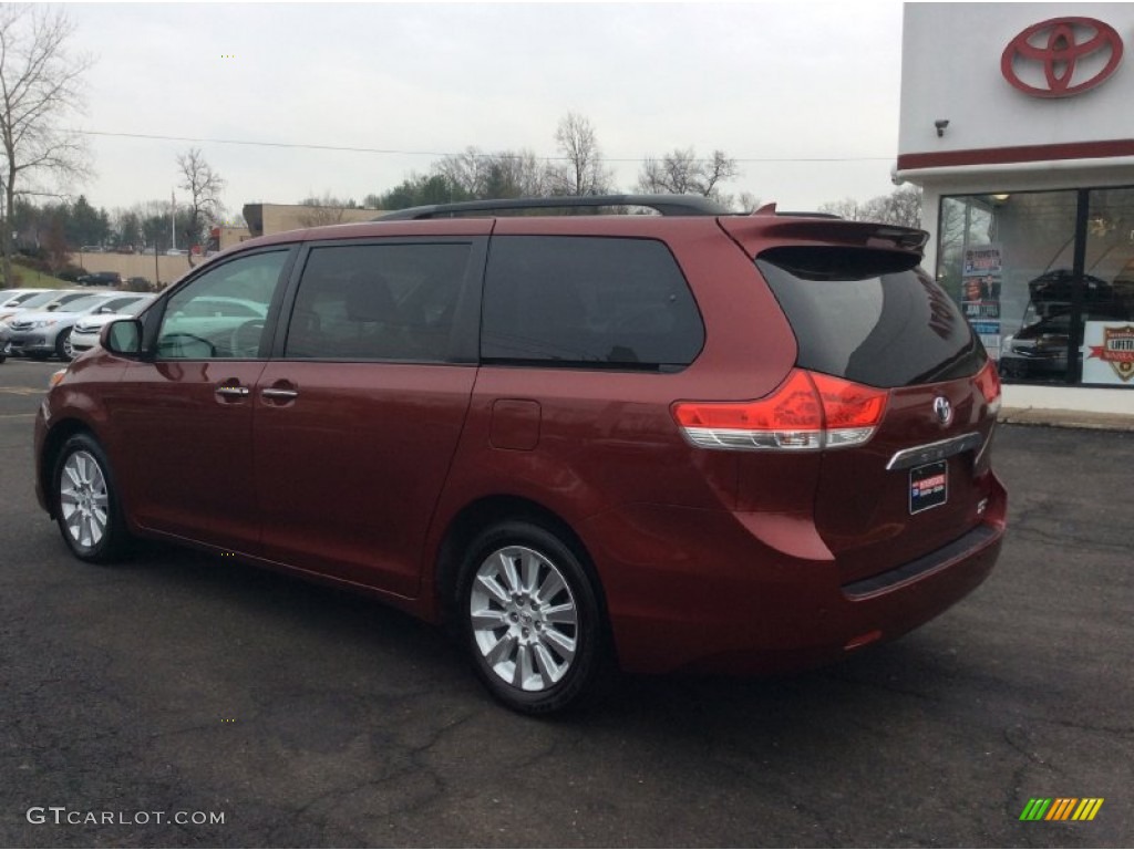 2011 Sienna Limited AWD - Salsa Red Pearl / Light Gray photo #6