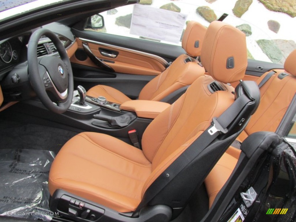 Saddle Brown Interior 2015 BMW 4 Series 428i xDrive Convertible Photo #99967014