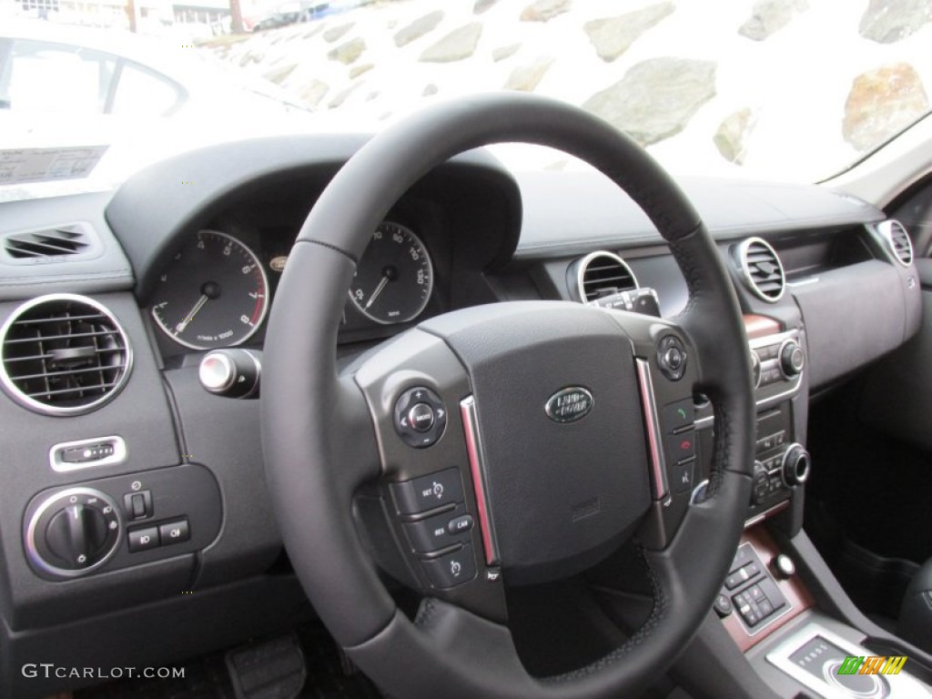 2015 Land Rover LR4 HSE Ebony Steering Wheel Photo #99967521