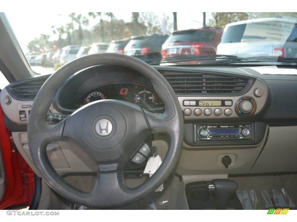 2005 Honda Insight Hybrid Beige Dashboard Photo #99969192