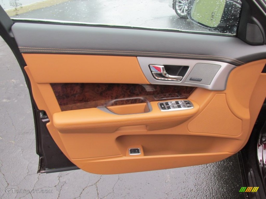 2015 Jaguar XF 3.0 AWD London Tan/Warm Charcoal Door Panel Photo #99969948