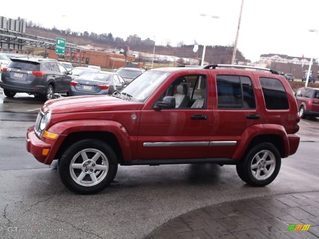 2006 Liberty Limited 4x4 - Inferno Red Pearl / Medium Slate Gray photo #7