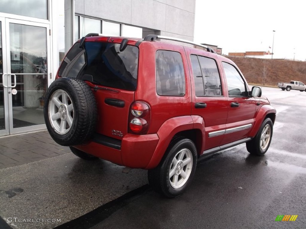 2006 Liberty Limited 4x4 - Inferno Red Pearl / Medium Slate Gray photo #9