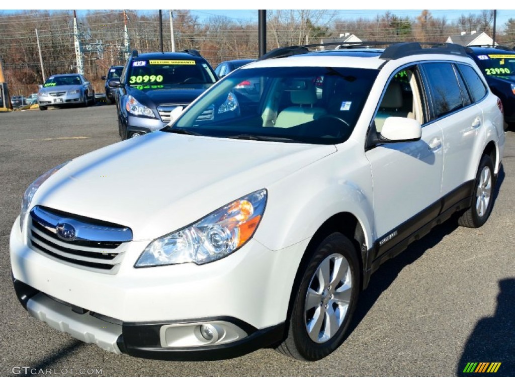 2011 Outback 3.6R Limited Wagon - Satin White Pearl / Warm Ivory photo #3