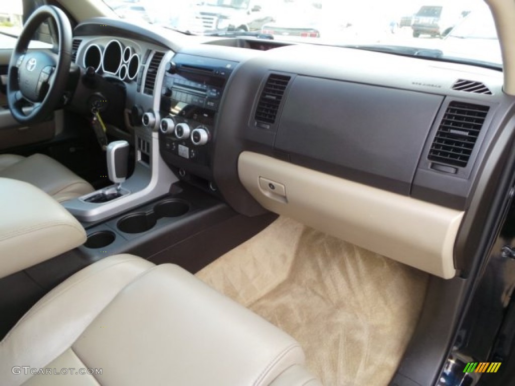 2008 Toyota Sequoia Limited Sand Beige Dashboard Photo #99975701