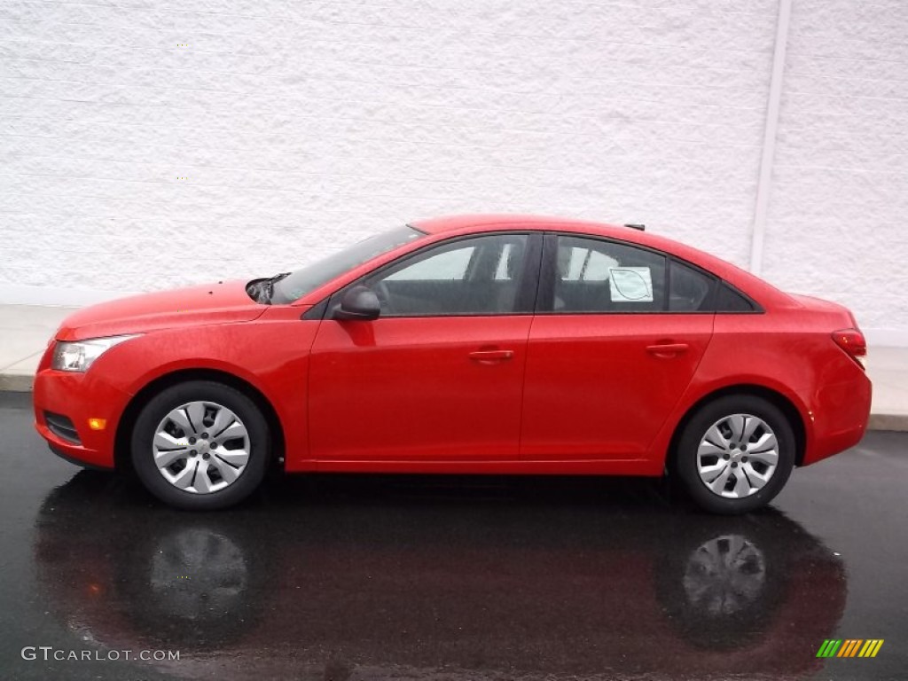 2014 Cruze LS - Red Hot / Jet Black/Medium Titanium photo #2