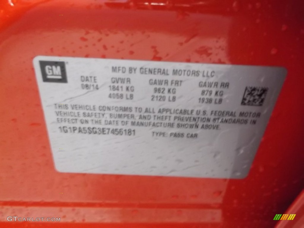 2014 Cruze LS - Red Hot / Jet Black/Medium Titanium photo #20