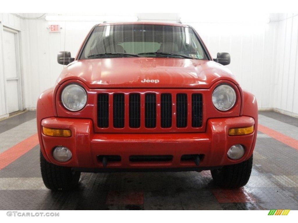 2002 Liberty Limited 4x4 - Flame Red / Taupe photo #4