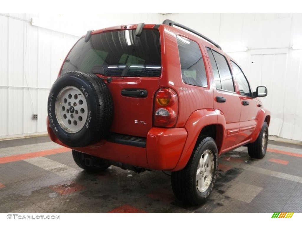 2002 Liberty Limited 4x4 - Flame Red / Taupe photo #8