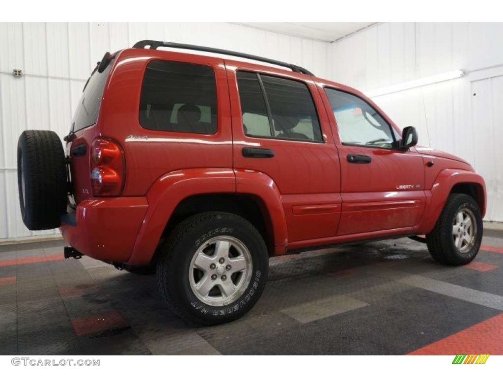2002 Liberty Limited 4x4 - Flame Red / Taupe photo #12