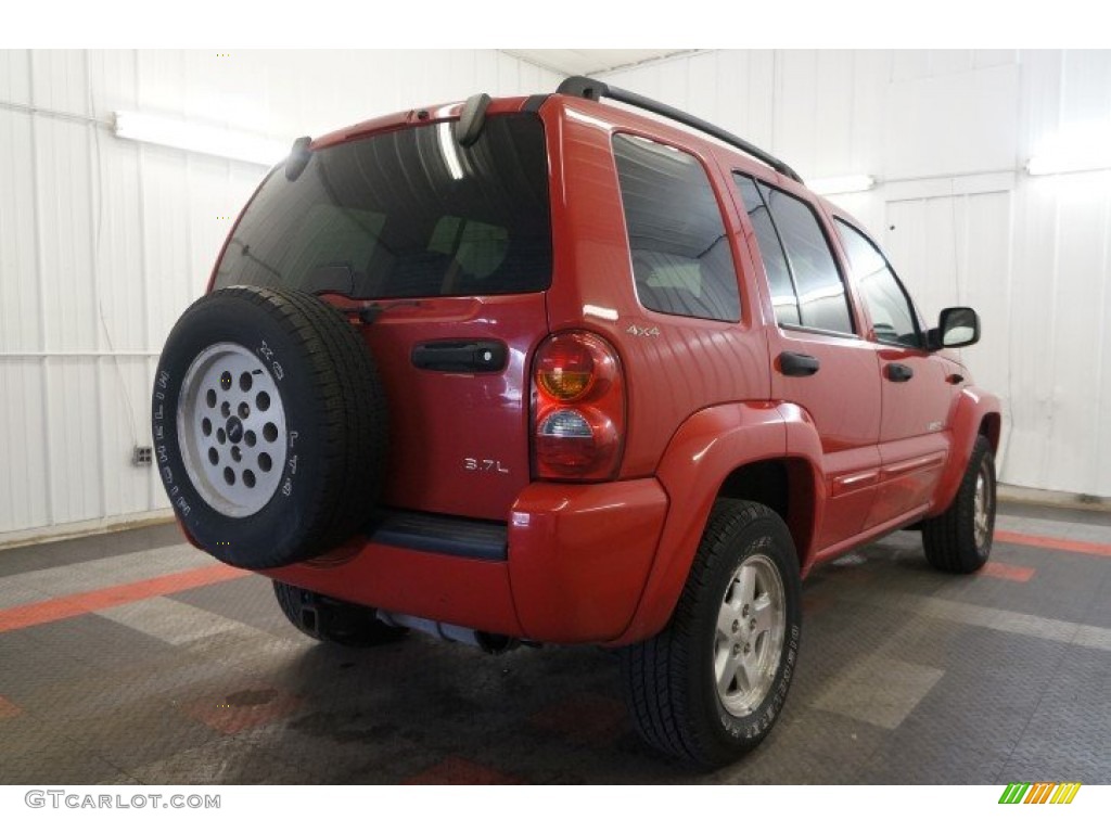 2002 Liberty Limited 4x4 - Flame Red / Taupe photo #13