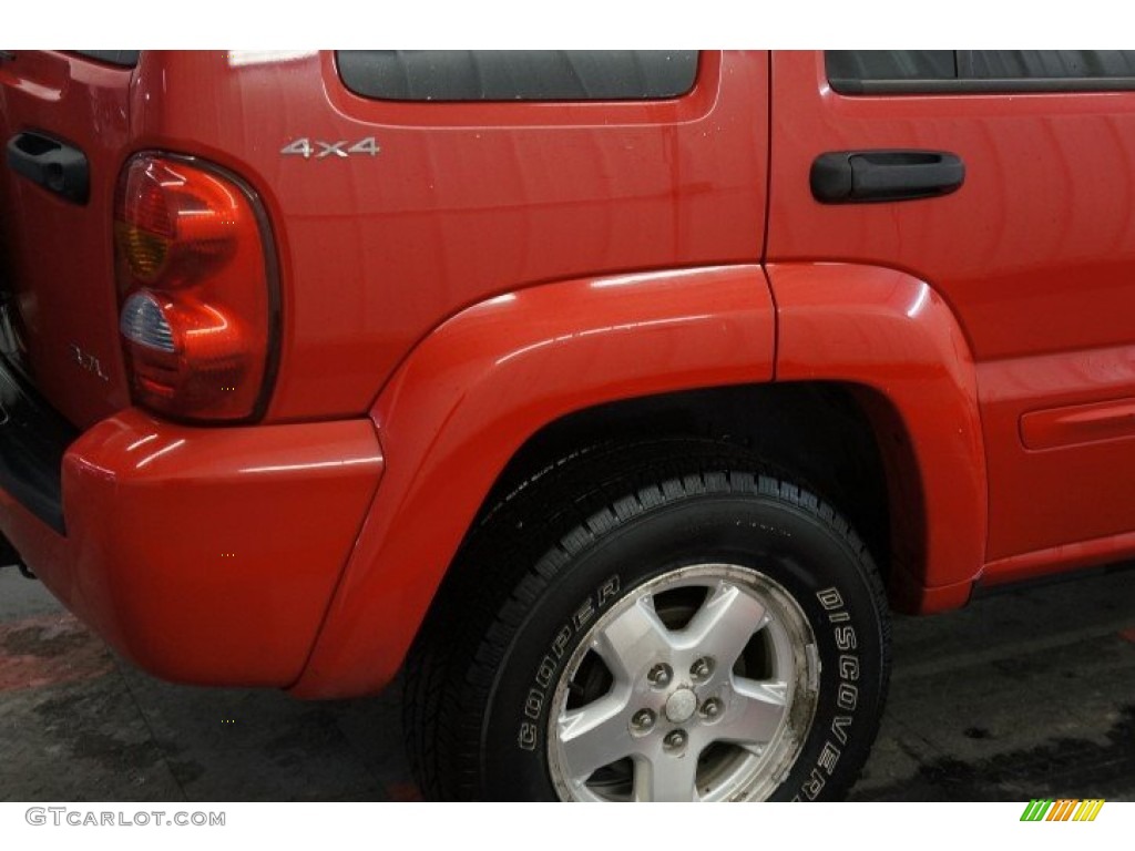 2002 Liberty Limited 4x4 - Flame Red / Taupe photo #49