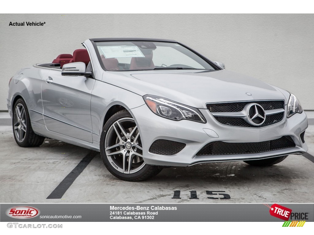 2015 E 400 Cabriolet - Iridium Silver Metallic / Red/Black photo #1