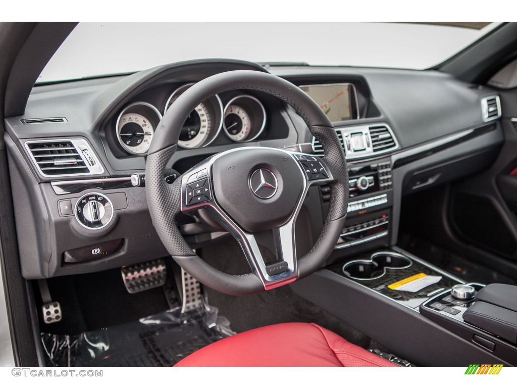 2015 Mercedes-Benz E 400 Cabriolet Red/Black Dashboard Photo #99990439