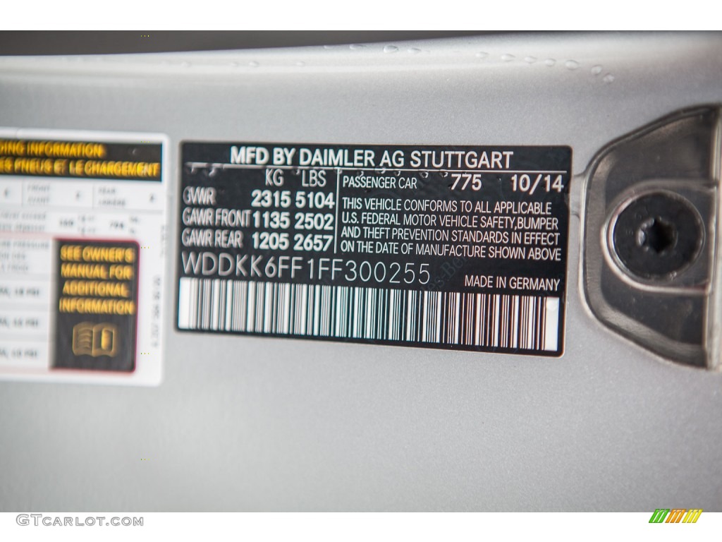 2015 E Color Code 775 for Iridium Silver Metallic Photo #99990511