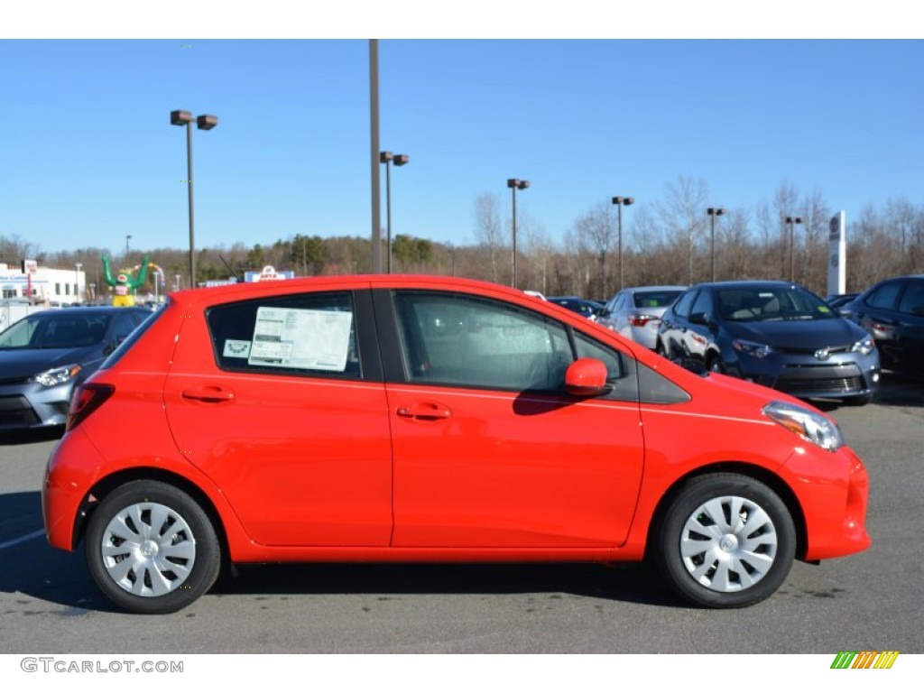 Absolutely Red 2015 Toyota Yaris 5-Door L Exterior Photo #99992230