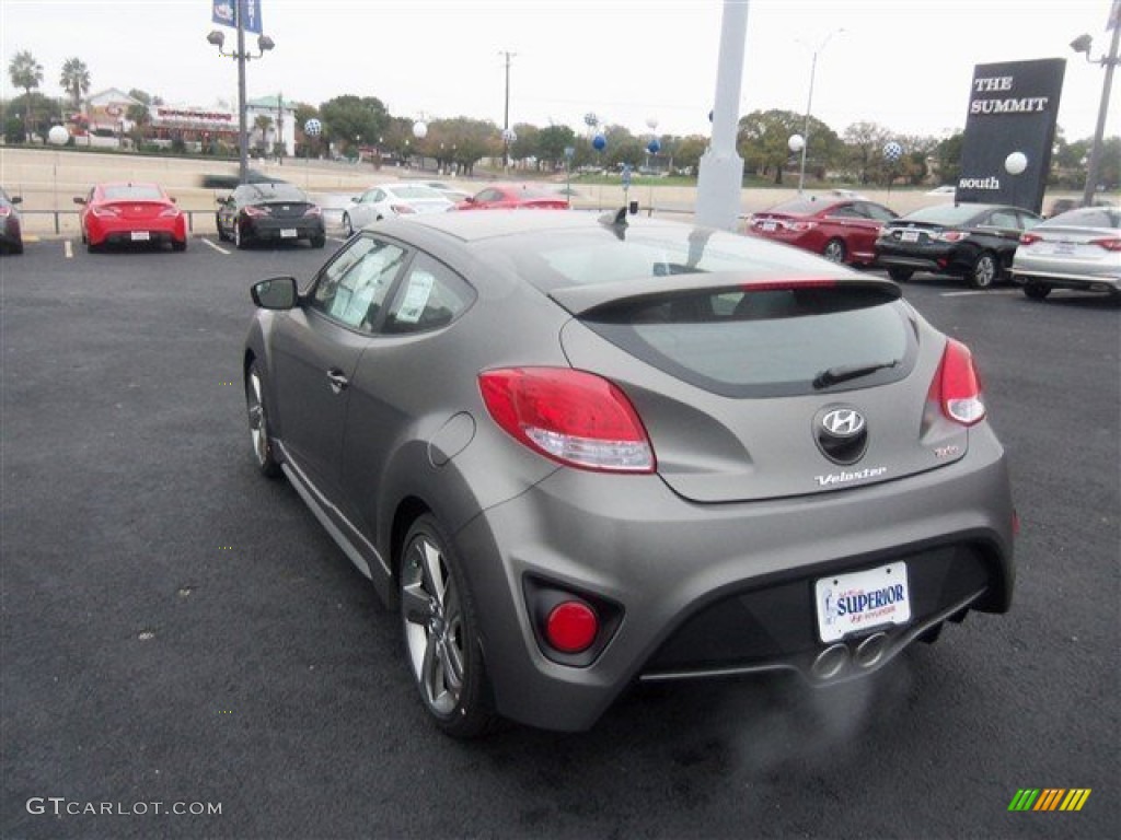 2015 Veloster Turbo - Matte Gray / Black photo #5