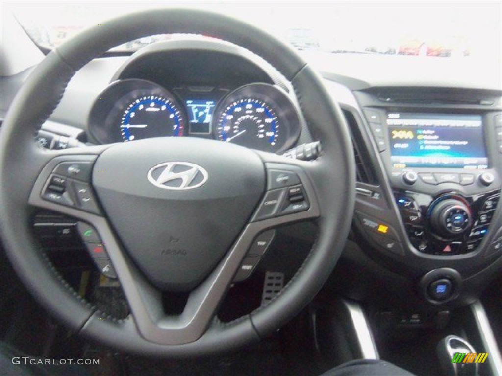 2015 Veloster Turbo - Matte Gray / Black photo #12