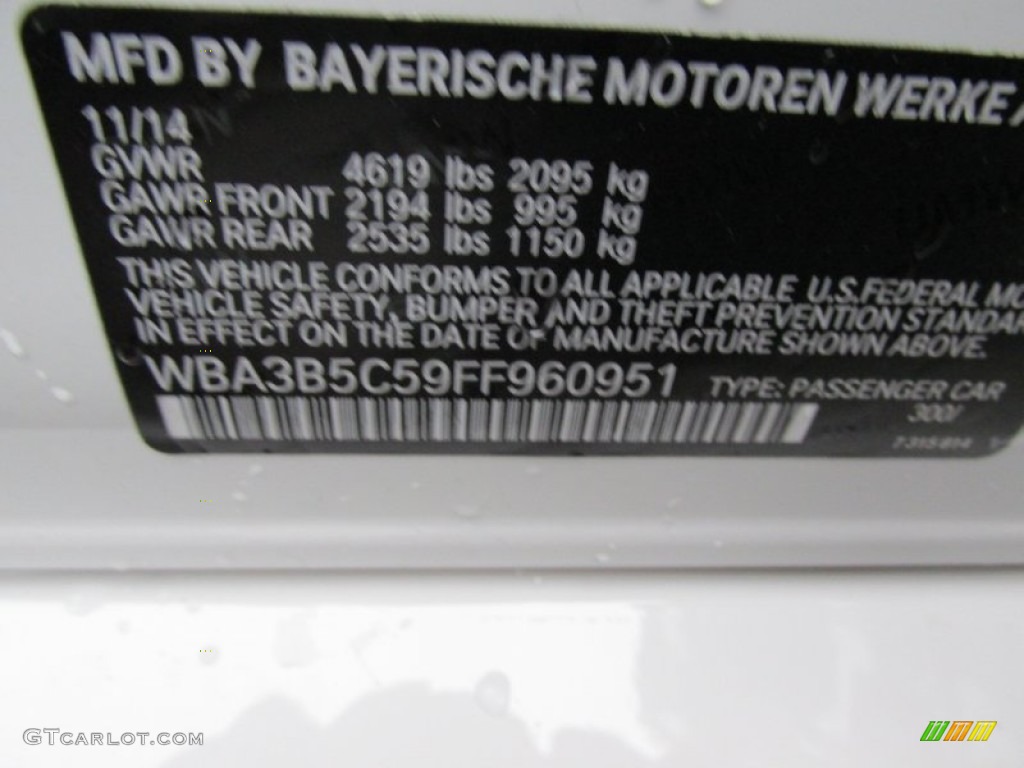 2015 3 Series 328i xDrive Sedan - Alpine White / Venetian Beige photo #19