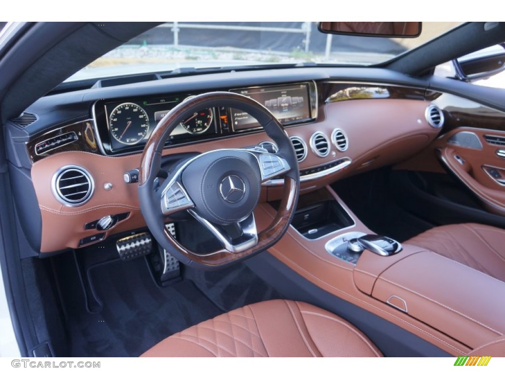 designo Saddle Brown/Black Interior 2015 Mercedes-Benz S 550 4Matic Coupe Photo #99997458