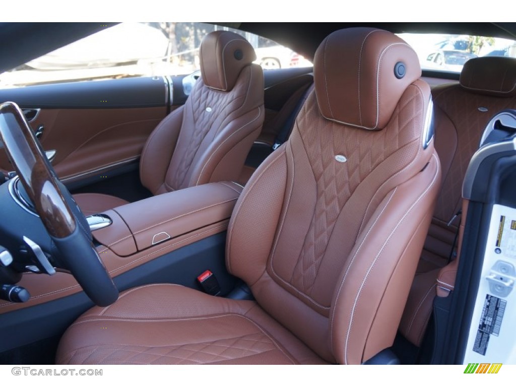 designo Saddle Brown/Black Interior 2015 Mercedes-Benz S 550 4Matic Coupe Photo #99997501