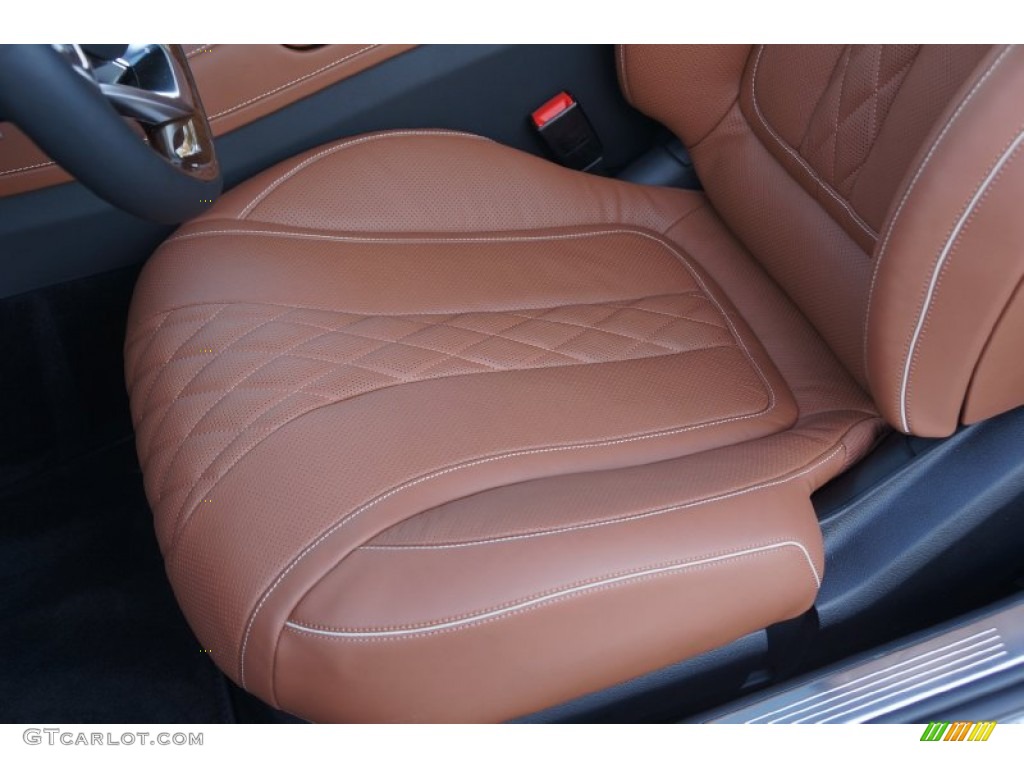 designo Saddle Brown/Black Interior 2015 Mercedes-Benz S 550 4Matic Coupe Photo #99997519