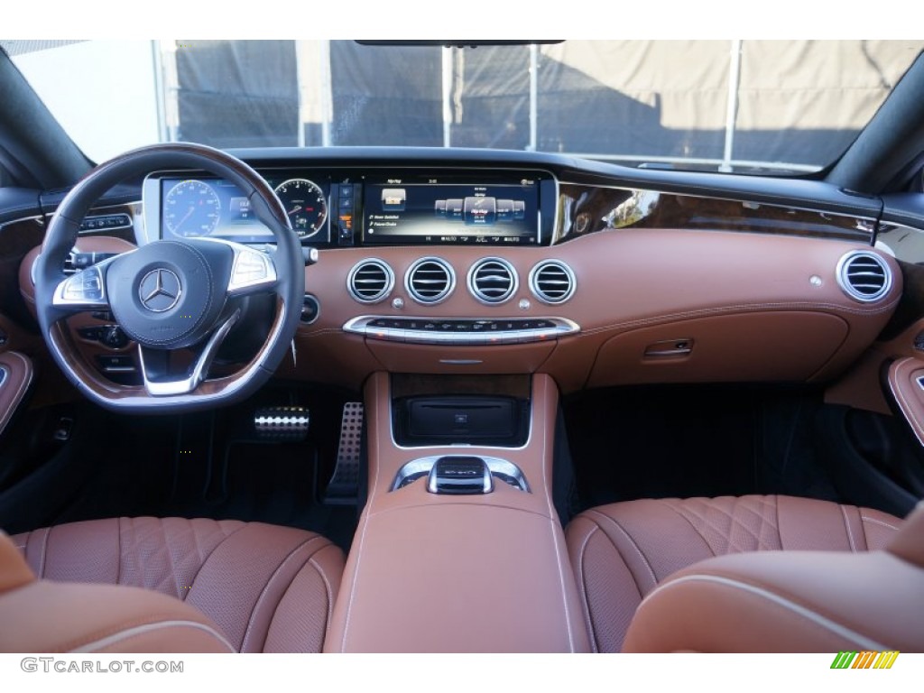 2015 Mercedes-Benz S 550 4Matic Coupe designo Saddle Brown/Black Dashboard Photo #99997879