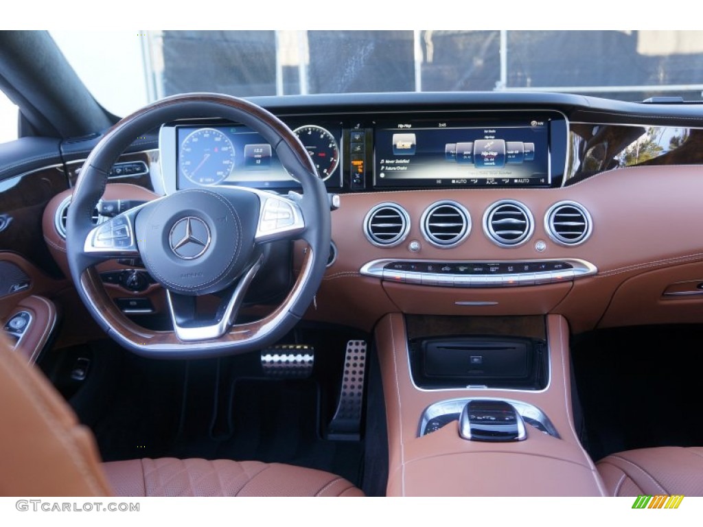 2015 Mercedes-Benz S 550 4Matic Coupe designo Saddle Brown/Black Dashboard Photo #99997900