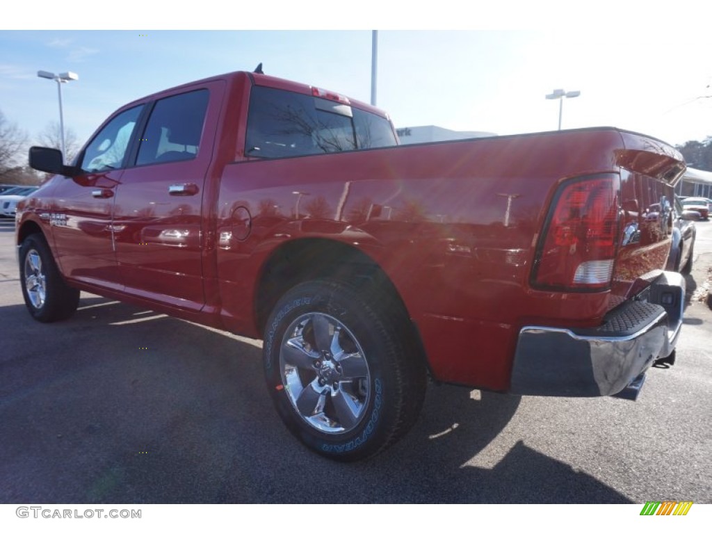 2015 1500 Big Horn Crew Cab - Flame Red / Black/Diesel Gray photo #2