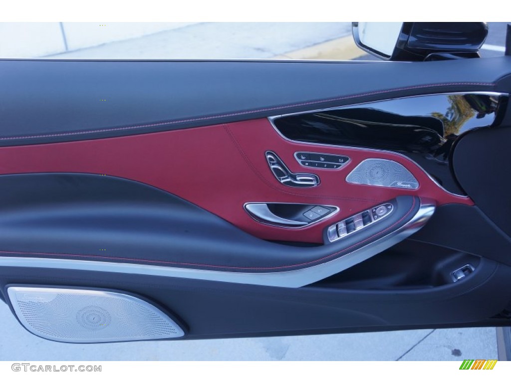 2015 Mercedes-Benz S 550 4Matic Coupe designo Bengal Red/Black Door Panel Photo #99999688